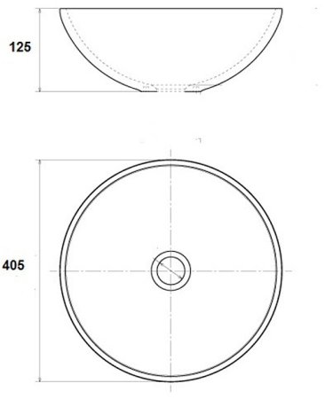 Раковина-чаша Bronze de Luxe Марракеш 40 1008 Белый глянец с декором 
