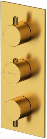 Душевая система Whitecross Y brushed gold YSET11GLB с термостатом Брашированное золото 