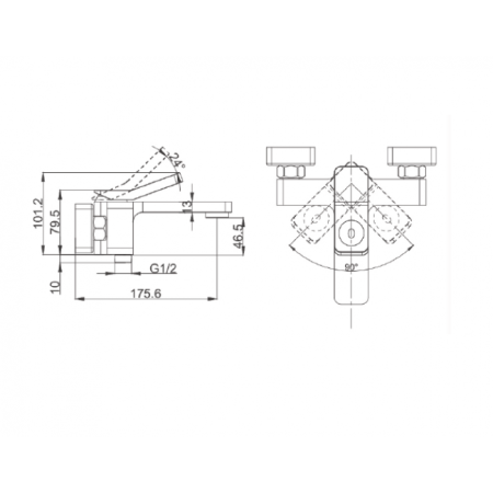 Смеситель для ванны Landberg LB 4804 Хром 