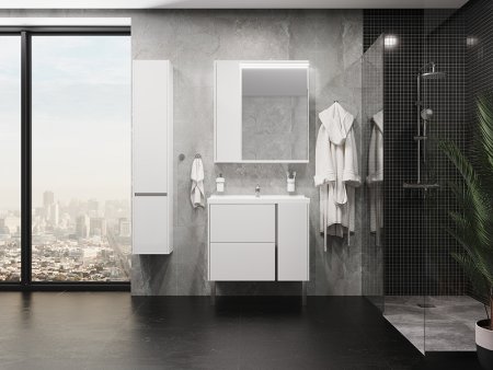 Шкаф пенал Aquaton Стоун 30 L1A228403SX01L подвесной Белый 