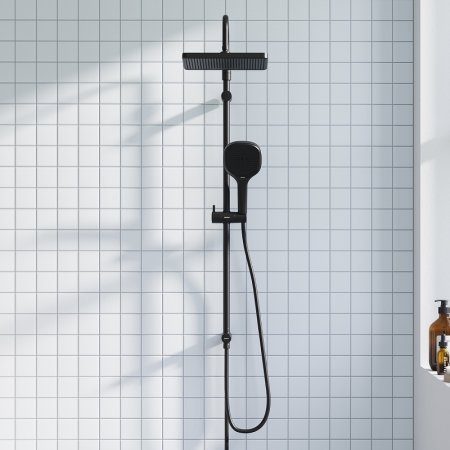 Душевая система Damixa Merkur 940000300 Черная матовая 