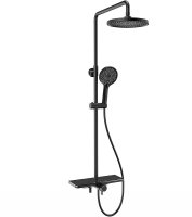 Душевая система AQUAme AQM8002B Черная матовая