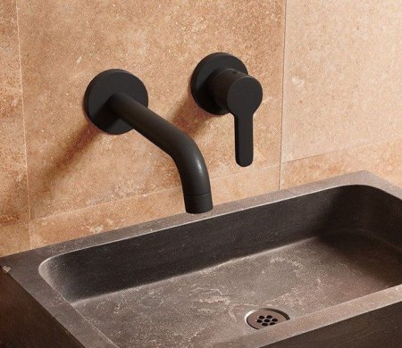 Смеситель для раковины со стены Paini ARENA 92YO208LMKM чёрный 