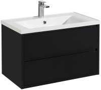 Тумба под раковину Aquaton Римини 80 1A226701RN950 подвесная Черный глянец