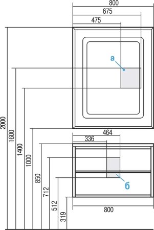Тумба под раковину Aquaton Римини 80 1A226701RN950 подвесная Черный глянец 
