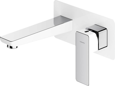 Смеситель Omnires Parma 7415 С ВНУТРЕННЕЙ ЧАСТЬЮ, для раковины, хром-белый 