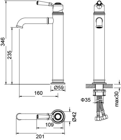 Смеситель Timo Arisa 5311/00F chrome для раковины 