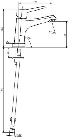 Смеситель для раковины Paini Messina MECR205KM Хром 