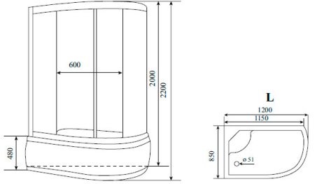 Душевая кабина Timo Comfort T-8820 L Clean Glass 