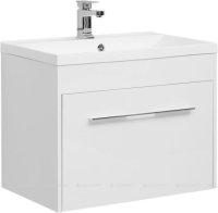 Тумба с раковиной Aquanet Августа 75 белый (ручка хром)