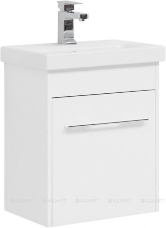 Тумба с раковиной Aquanet Августа 50 (Moduo Slim) белый 