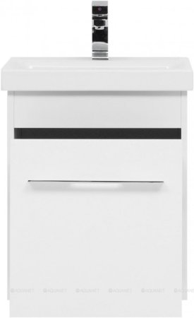 Тумба с раковиной Aquanet Августа 50 (Moduo Slim) белый 