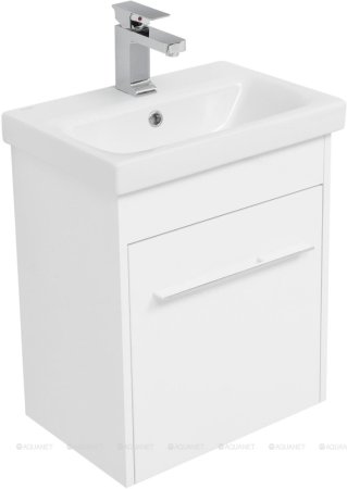 Тумба с раковиной Aquanet Августа 50 (Moduo Slim) белый 
