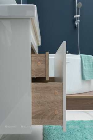 Тумба с раковиной Aquanet Августа 50 (Moduo Slim) белый 