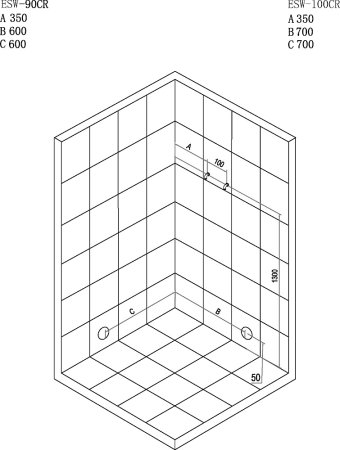 Душевая кабина Esbano Transparencia ESW-100CR 