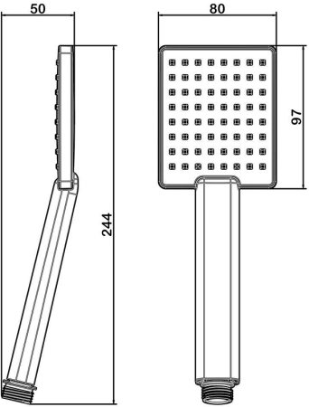 Ручной душ Swedbe Hermes 5123B Черный матовый 