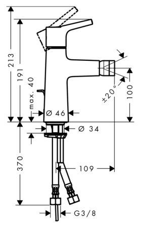 Смеситель Hansgrohe Talis S 72200000 для биде 