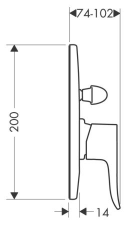 Смеситель Hansgrohe Metris 31484000 для ванны с душем 