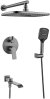 Душевая система встраиваемая Shevanik S4135T, оружейная сталь 