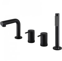 Смеситель на борт ванны Abber Emotion AF8813B Черный матовый