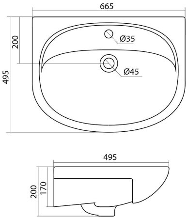 Тумба с раковиной Style Line Эко Фьюжн 24 65 ЛС-00002285 Белая глянцевая 