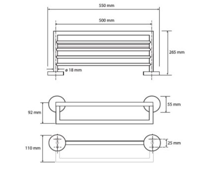 Полотенцедержатель Bemeta Dark 104219070 полочка, черный 