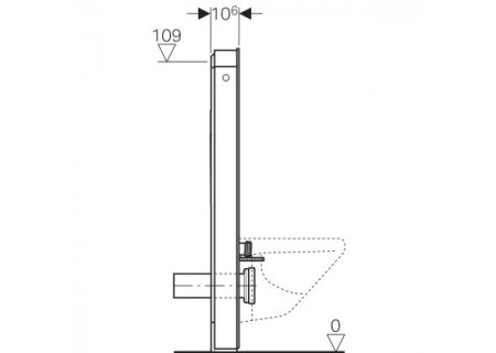Сантехнический модуль для подвесных унитаз Geberit Monolith Plus 131.231.SJ.5 чёрный 