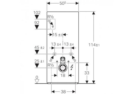 Сантехнический модуль для подвесных унитаз Geberit Monolith Plus 131.231.SJ.5 чёрный 