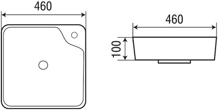 Раковина-чаша WeltWasser Elbach 2181 46 10000004576 Белый глянец 