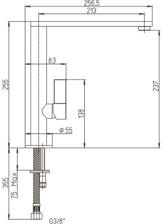 Смеситель для кухни Paini Dax-R 64CR579Q90KM Хром 