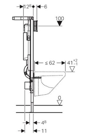 Система инсталляции для унитазов Geberit Duofix UP320 111.390.00.5 (угловой монтаж) 