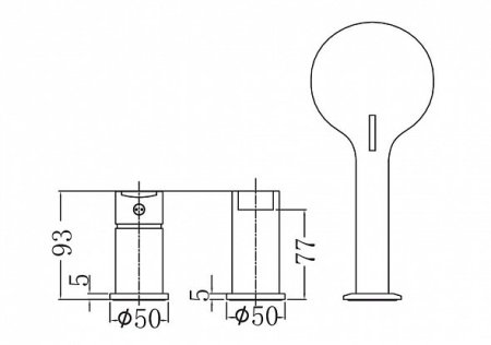 Смеситель для ванны на 3 отверстия Aquanet Passion AF300-63С 