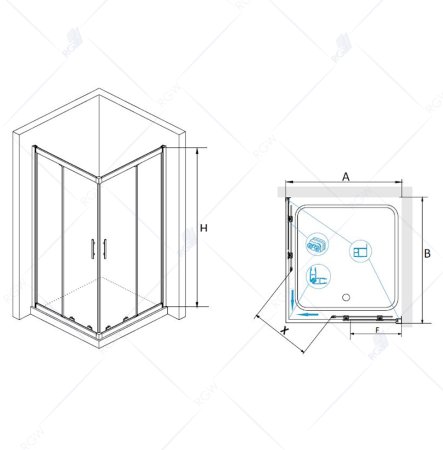 Душевой уголок RGW HO-31 800x800 