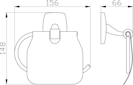 Держатель для туалетной бумаги с крышкой WONZON & WOGHAND, Хром (WW-1601) 