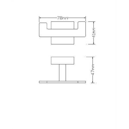 Крючок Omnires Lift 8154BCR хром 