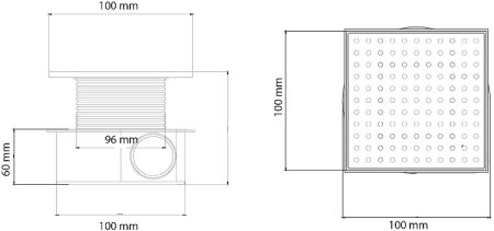 Душевой трап Boheme Smart Design 984-10-MG с решеткой Золото матовое 