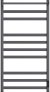 Полотенцесушитель электрический Point Меркурий PN83850PGR П9 500x1000 с полкой, диммер справа, графит премиум 