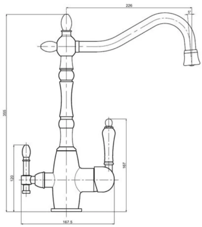 Смеситель для кухни Hoffnung HFG- AC 175 Bronze 