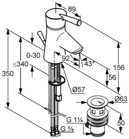 Смеситель Kludi Kido 391290575 для раковины 
