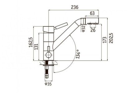 Смеситель для кухни Longran Sprint Universal LM1394-Саббиа/58 