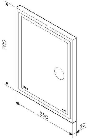 Зеркало AM.PM Gem 55 M91AMOX0553WG с подсветкой с механическим выключателем 