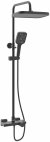 Душевая система с термостатом Rose R1896H-6, черный 