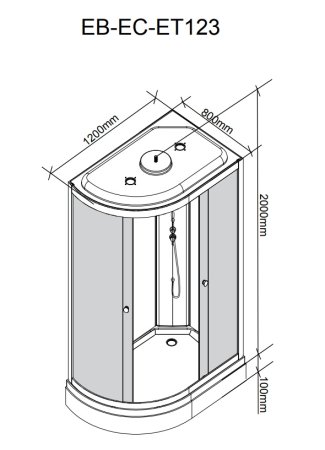 Душевая кабина Parly Classic Эконом EC123 L 
