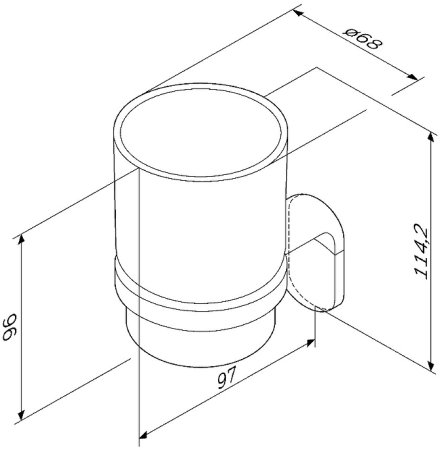 Стакан для зубных щеток AM.PM X-Joy A8434322 Черный матовый 