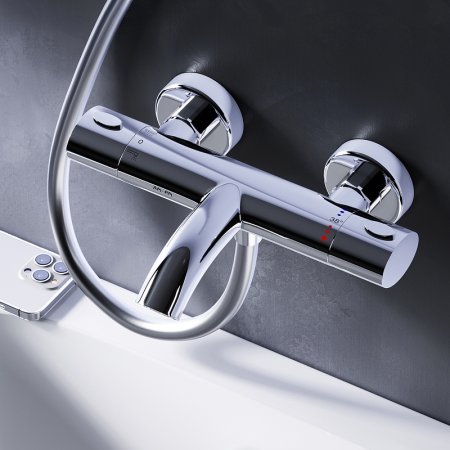 Смеситель для ванны AM.PM Sense F7550064 с термостатом Хром 