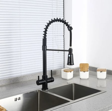 Смеситель для кухни Gappo G4398-66 Черный матовый 