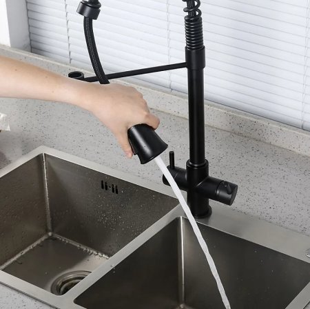 Смеситель для кухни Gappo G4398-66 Черный матовый 