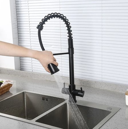 Смеситель для кухни Gappo G4398-66 Черный матовый 