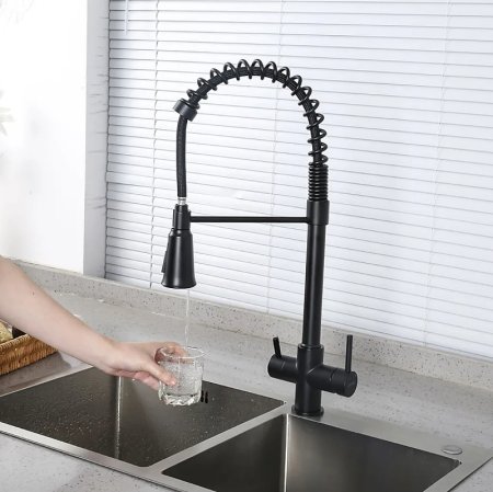 Смеситель для кухни Gappo G4398-66 Черный матовый 