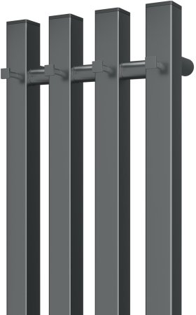 Полотенцесушитель электрический APEXTERMO Sirius SR10113GF 1100x180 с крючками, графит металлик 